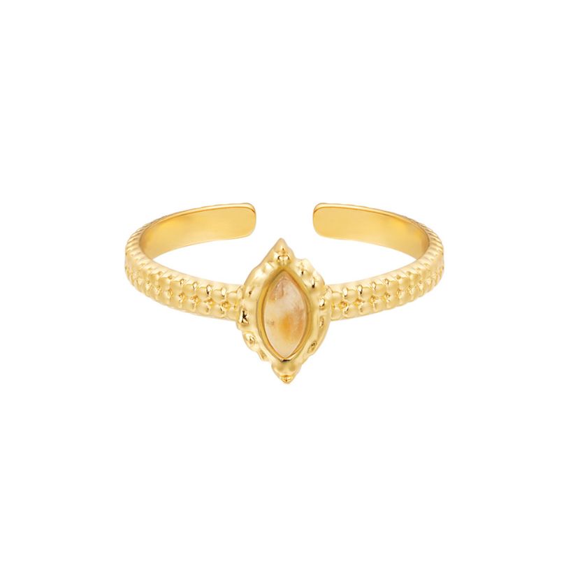 Ring Agaat beige Goud - Give me Confidence