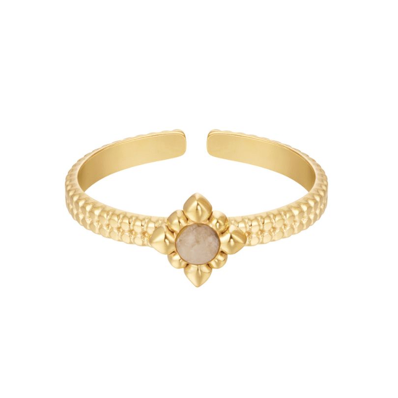 Ring Agaat beige Goud - More Confidence