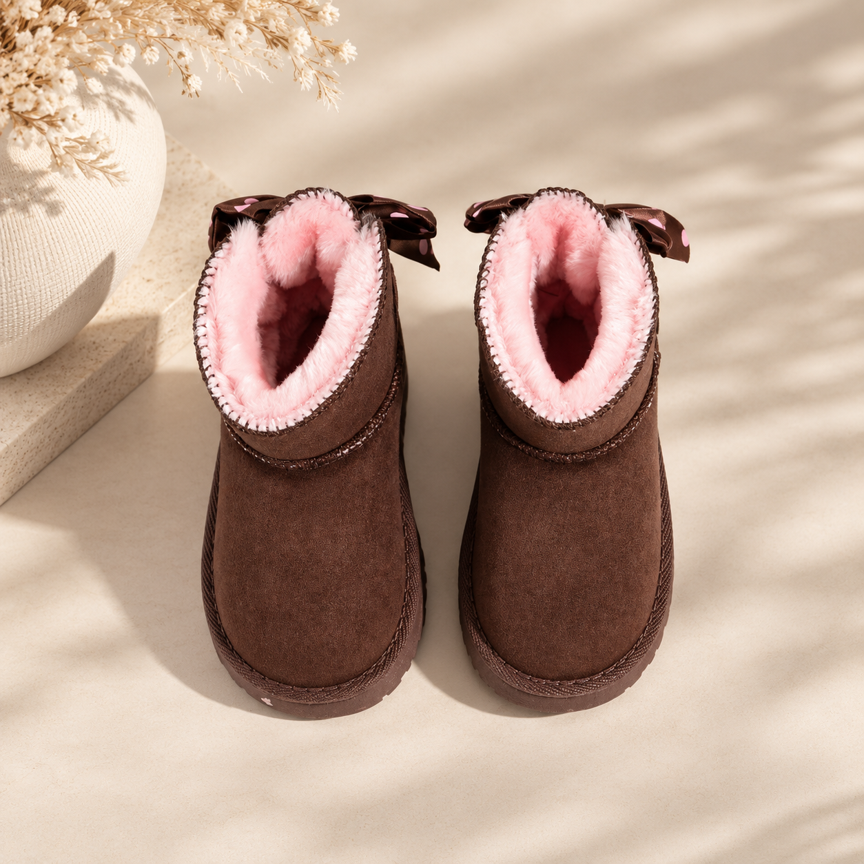 Soft Boots Strik - Bruin (mini)
