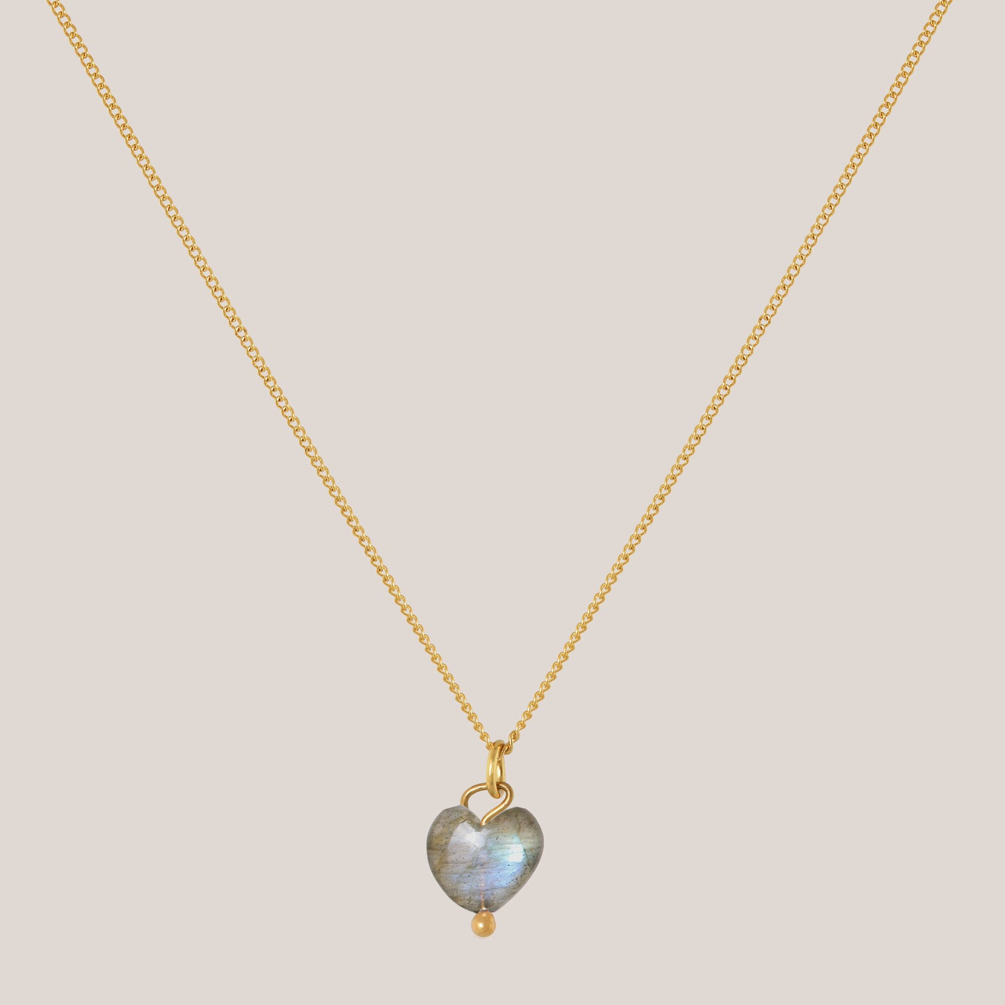 Ketting Labradoriet Goud - Hart