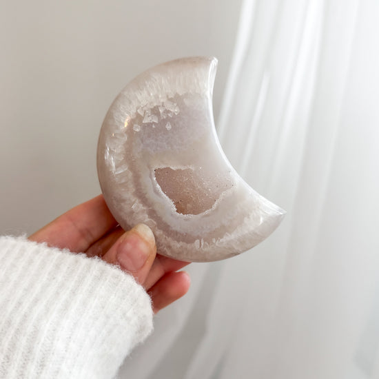 Druzy Agaat Maantjes – rust & harmonie