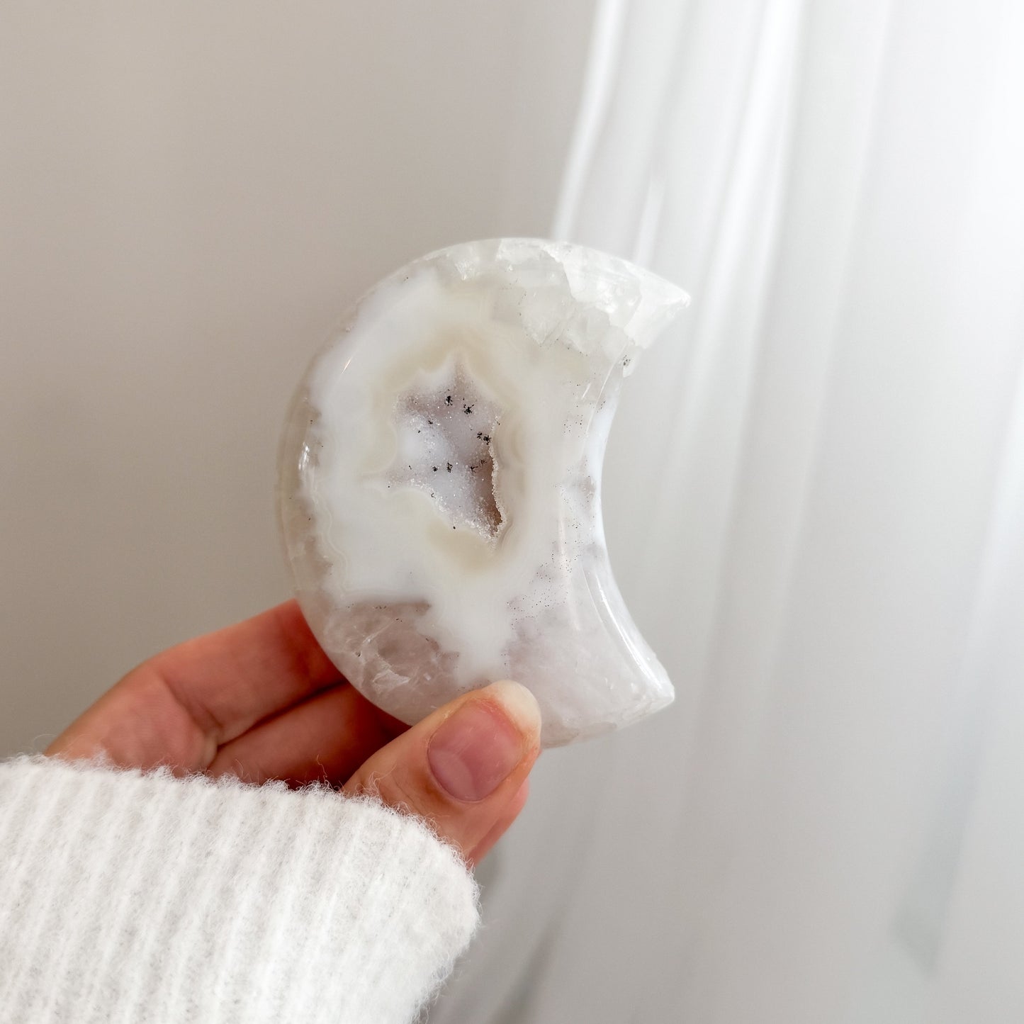 Druzy Agaat Maantjes – rust & harmonie