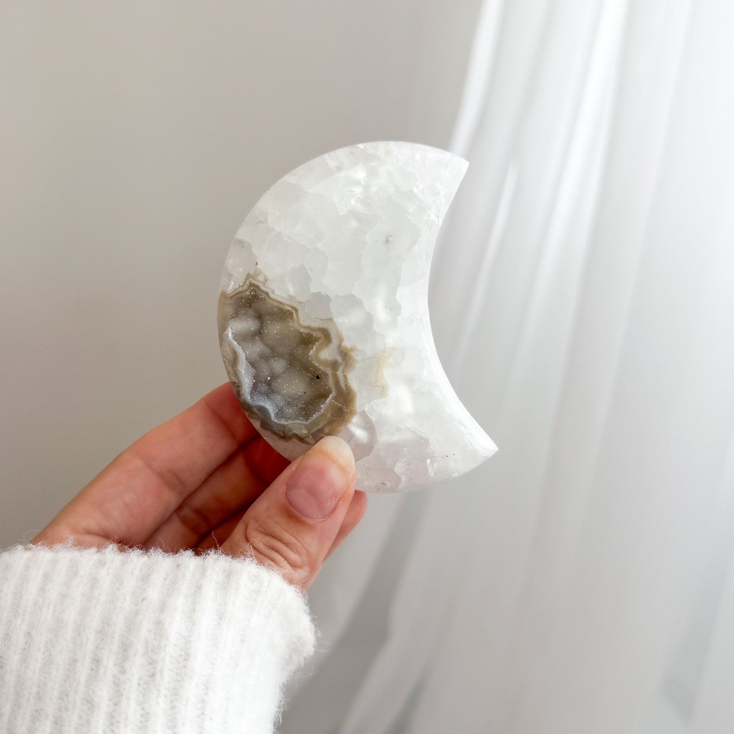 Druzy Agaat Maantjes – rust & harmonie