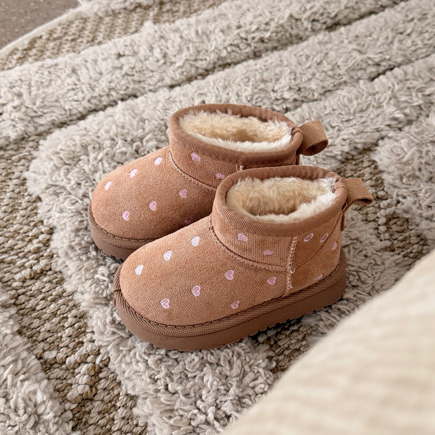 Heart Boots hoog - Beige (mini)