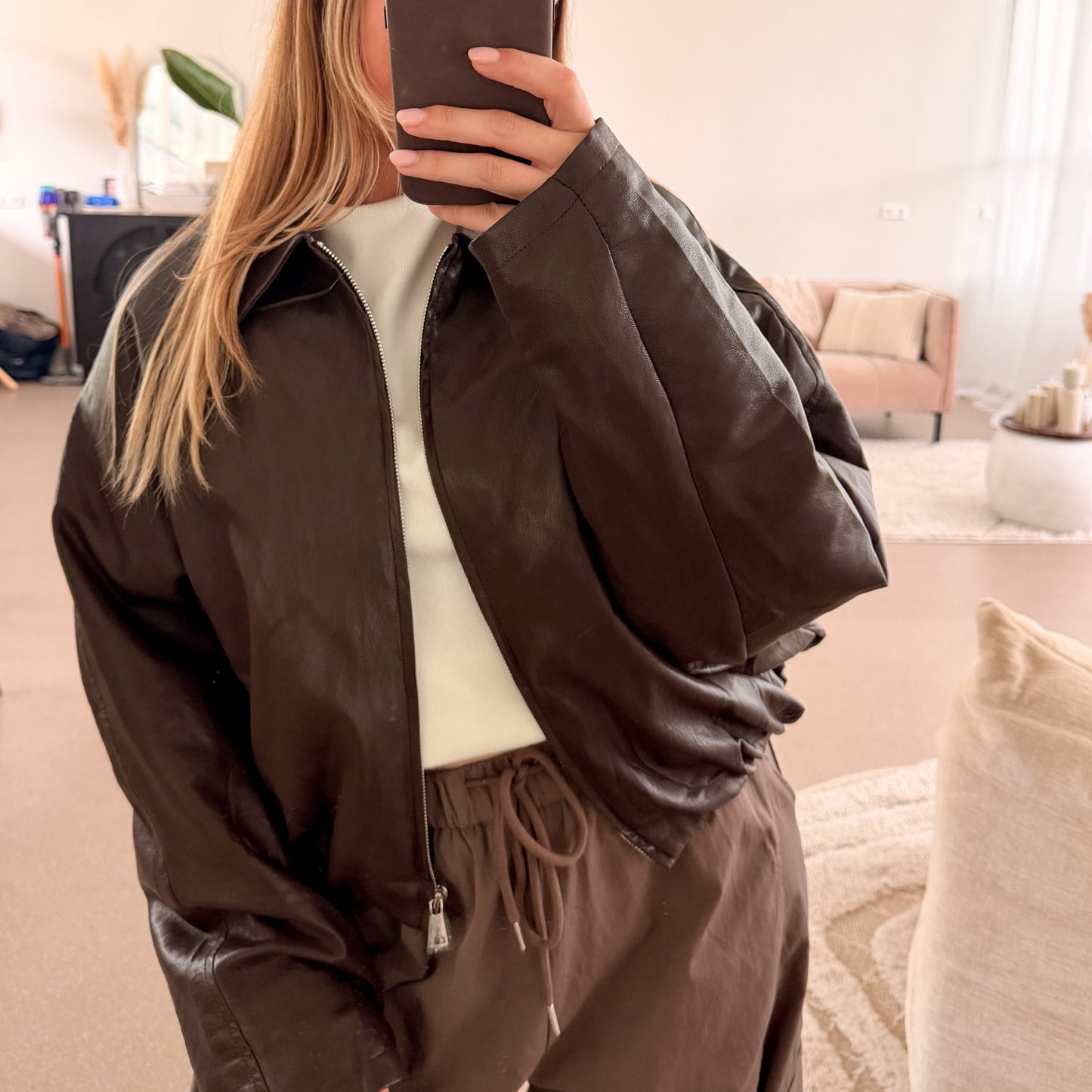 Leather Jacket - Choco