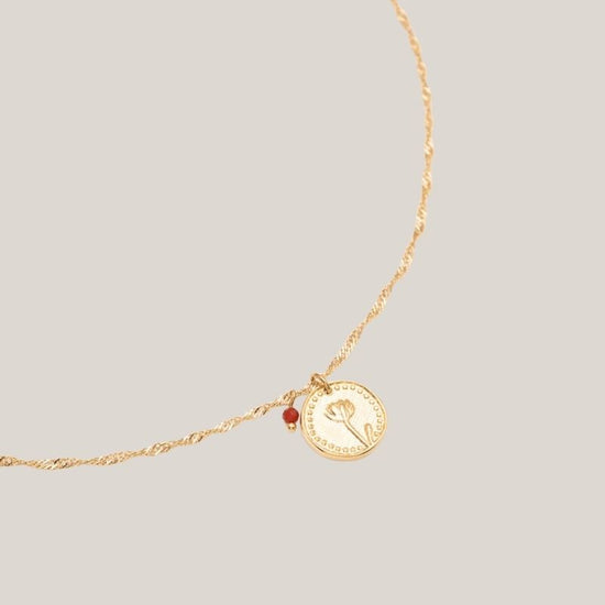 Birthflower Ketting - Goud