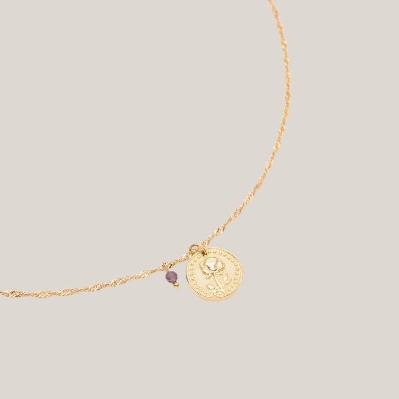 Birthflower Ketting - Goud