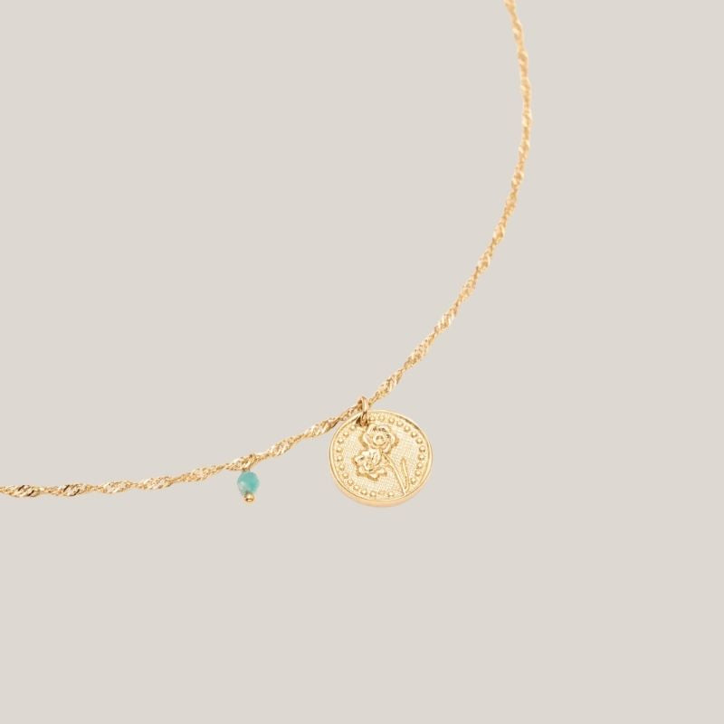 Birthflower Ketting - Goud