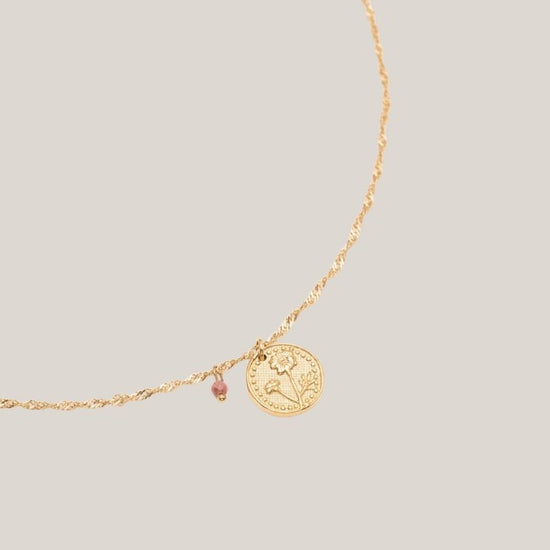 Birthflower Ketting - Goud