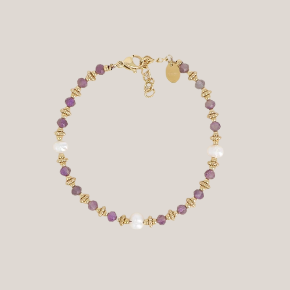 Armband Amethist Goud - La Sara