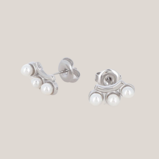 Oorbellen Parel Zilver - La Ruby