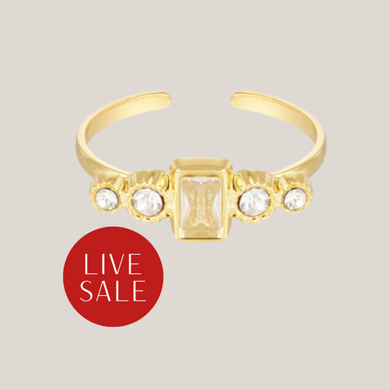 LIVE Ring Beige Goud - La Evi