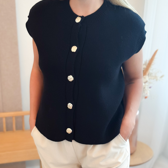 Top Zwart - Gilet
