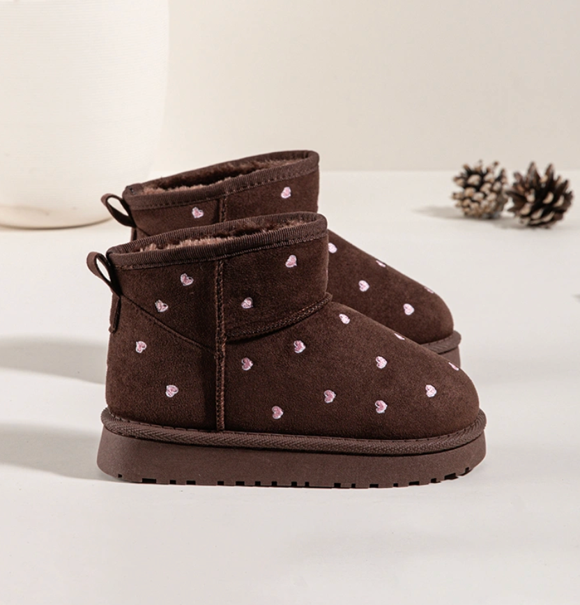 Heart Boots hoog - Donkerbruin (mini) (14 sept)