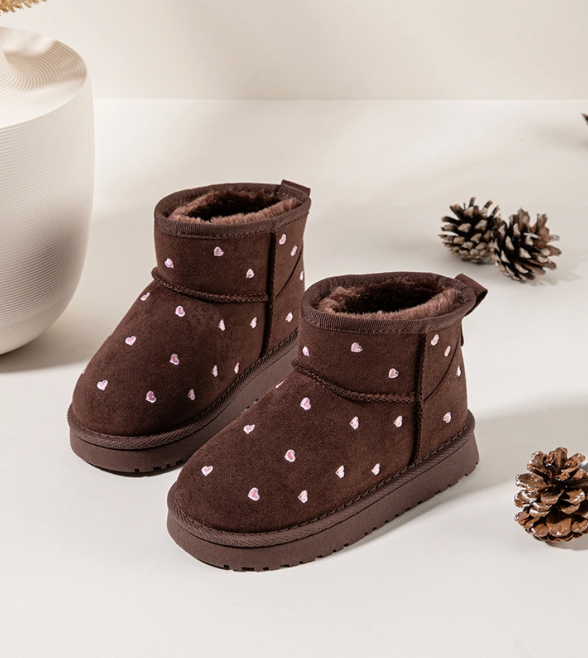 Heart Boots hoog - Donkerbruin (mini) (14 sept)