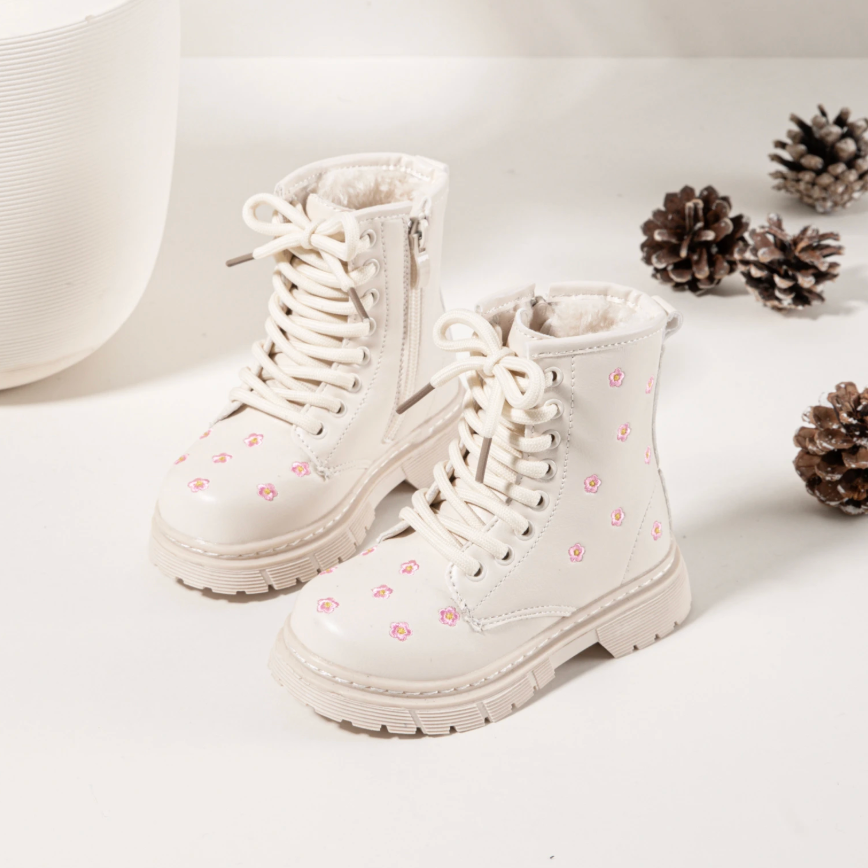 Heart Boots hoog - Beige (mini)
