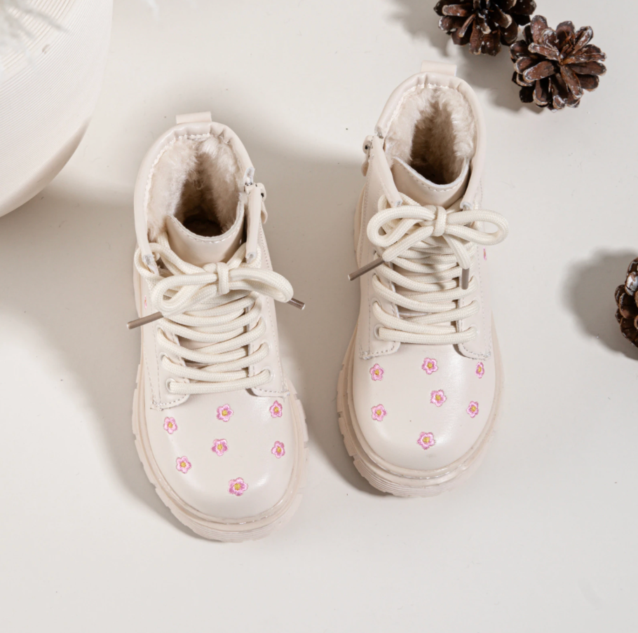 Heart Boots hoog - Beige (mini)