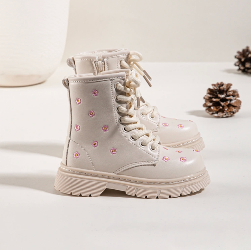 Heart Boots hoog - Beige (mini)
