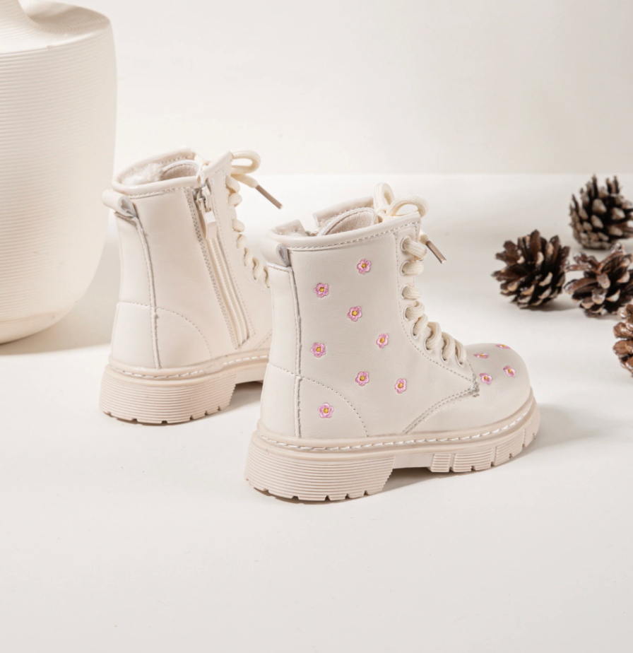 Heart Boots hoog - Beige (mini)