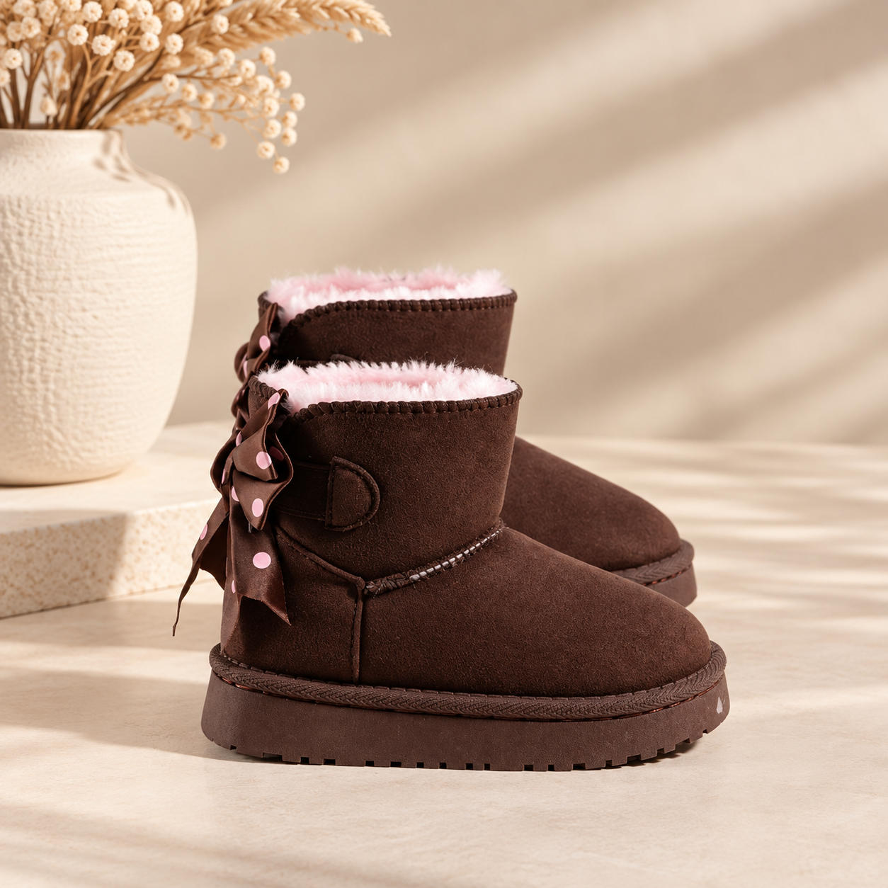 Soft Boots Strik - Bruin (mini)