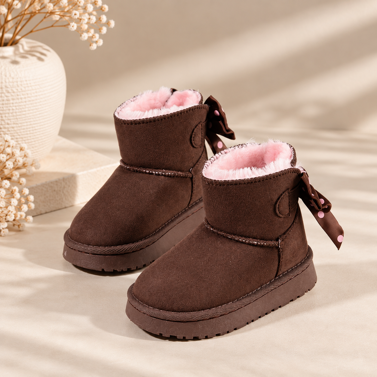 Soft Boots Strik - Bruin (mini)