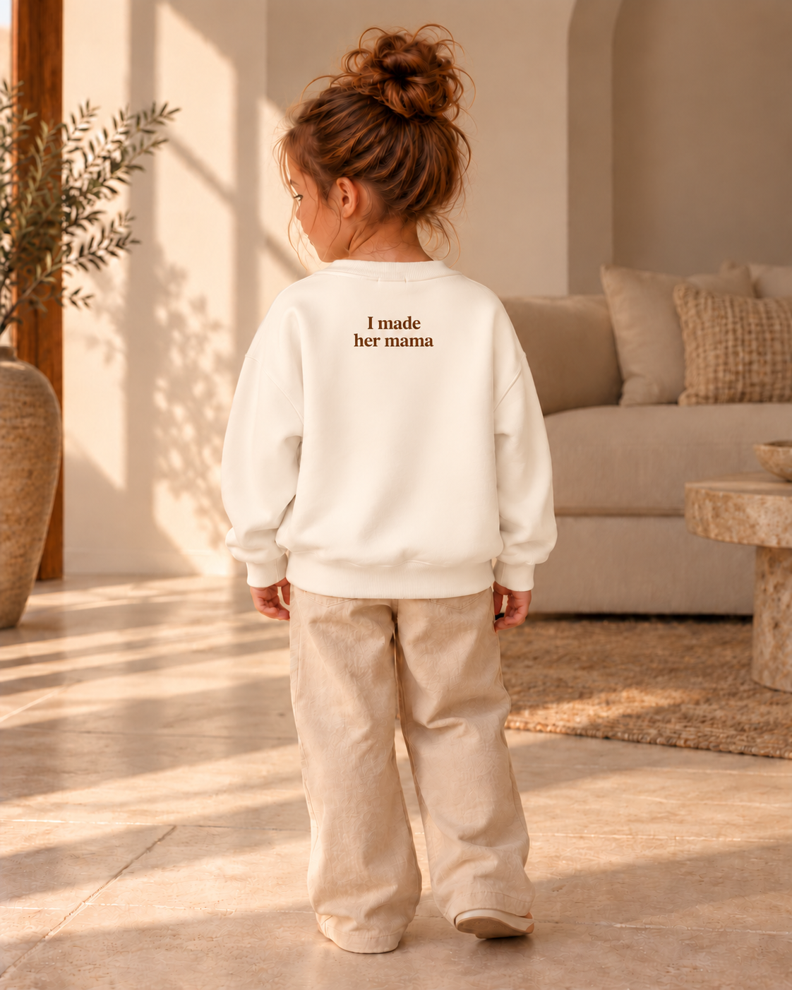 Trui I made her mama - Ivory (mini)