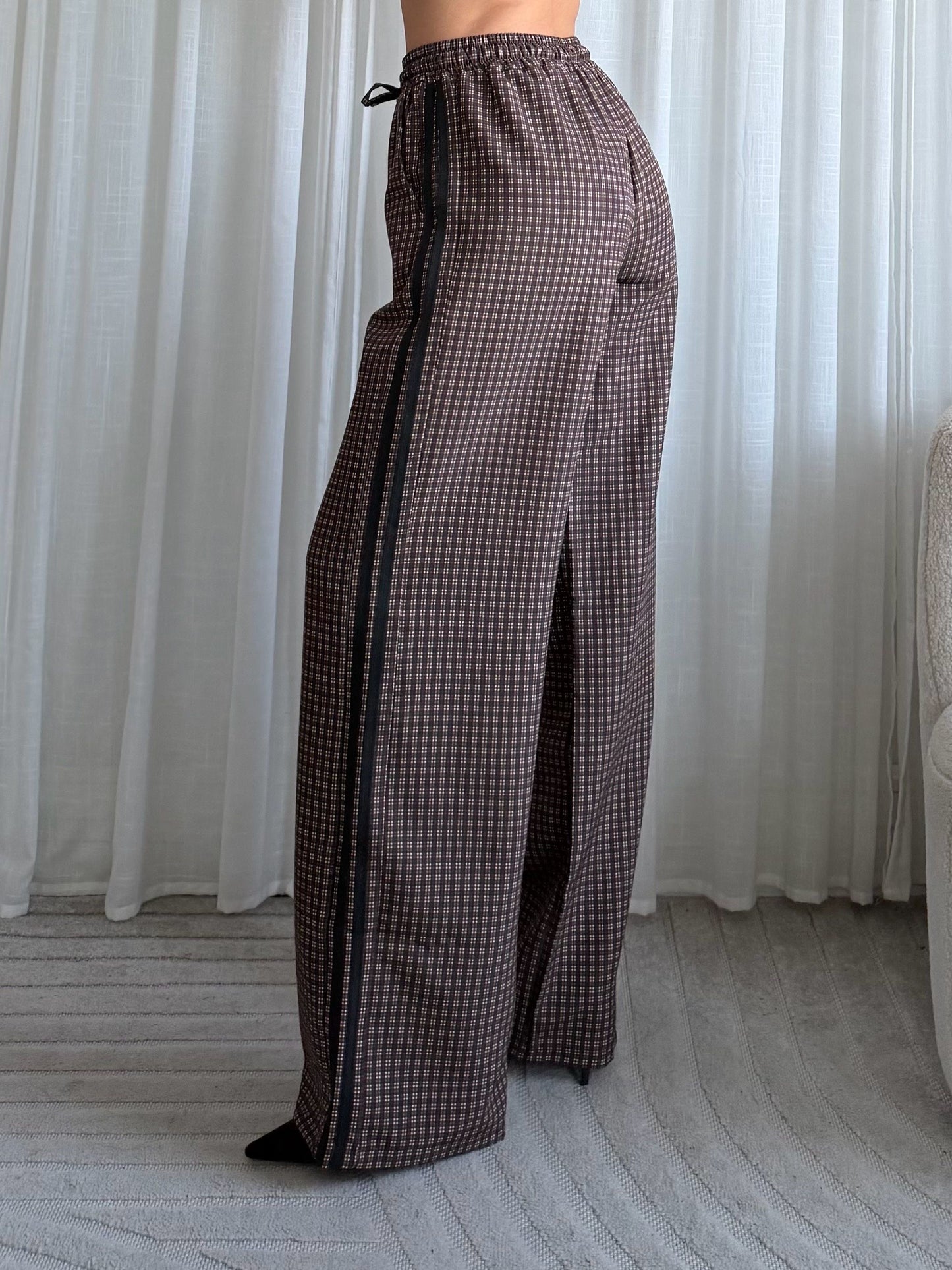 Geruite co-ord set – Choco (9-11)