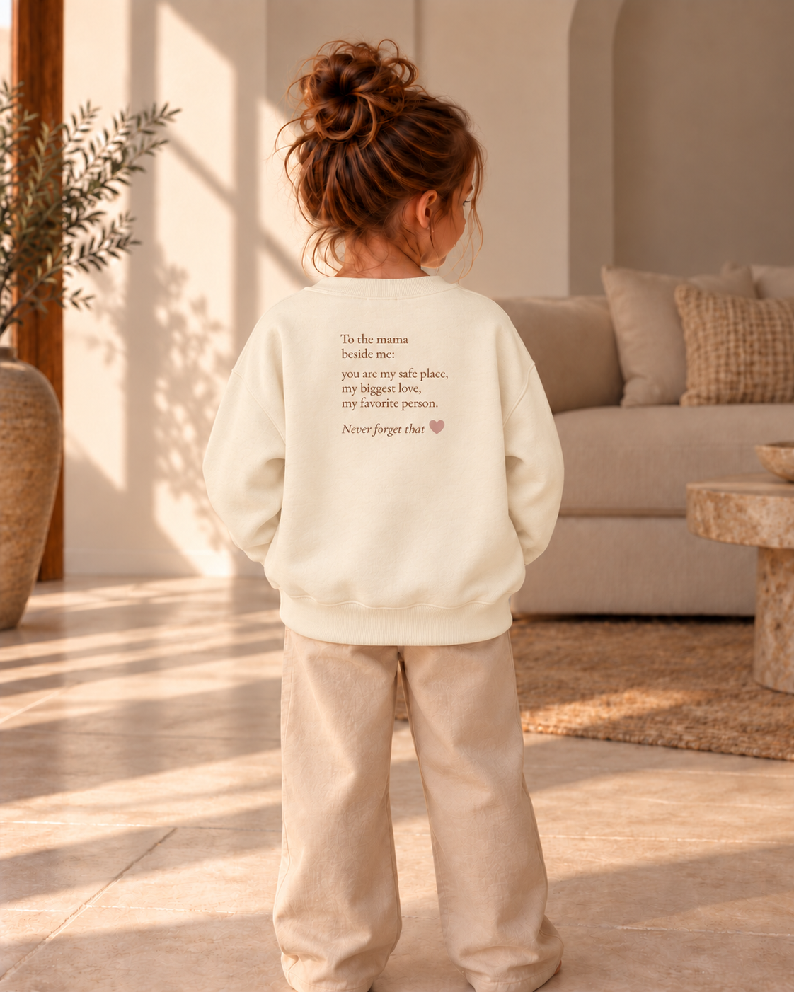 Trui To the mama beside me - Ivory (mini)