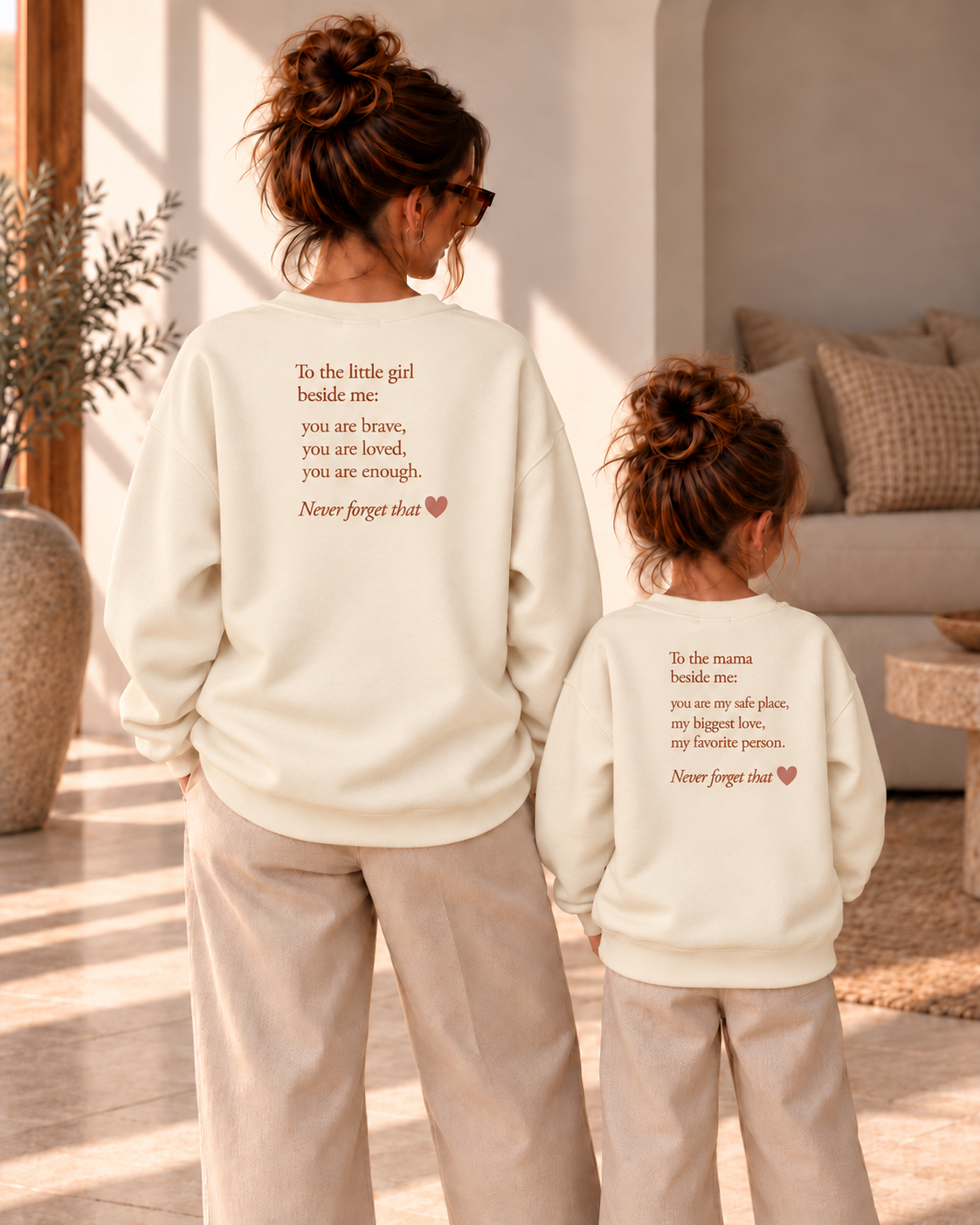 Trui To the mama beside me - Ivory (mini)