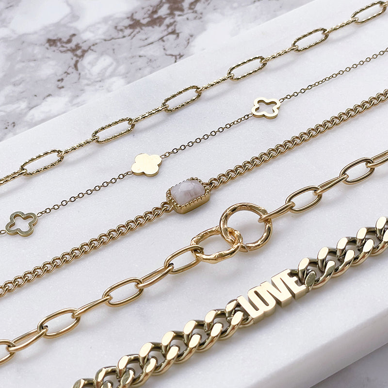 Rozenkwarts armband - 925 zilver - Edelsteen Rozenkwarts armband - 925 zilver - Edelsteen